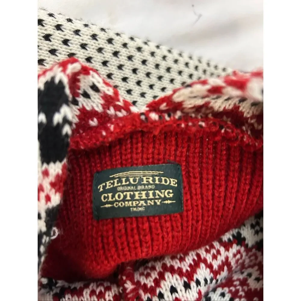 Telluride Clothing Company Dog sweater‎ reindeer red black antlers